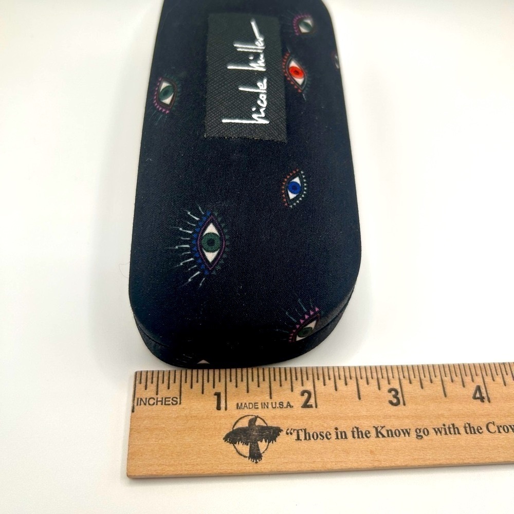 Nicole Miller Black Eye Patterned Sunglasses Case - Picture 6 of 12